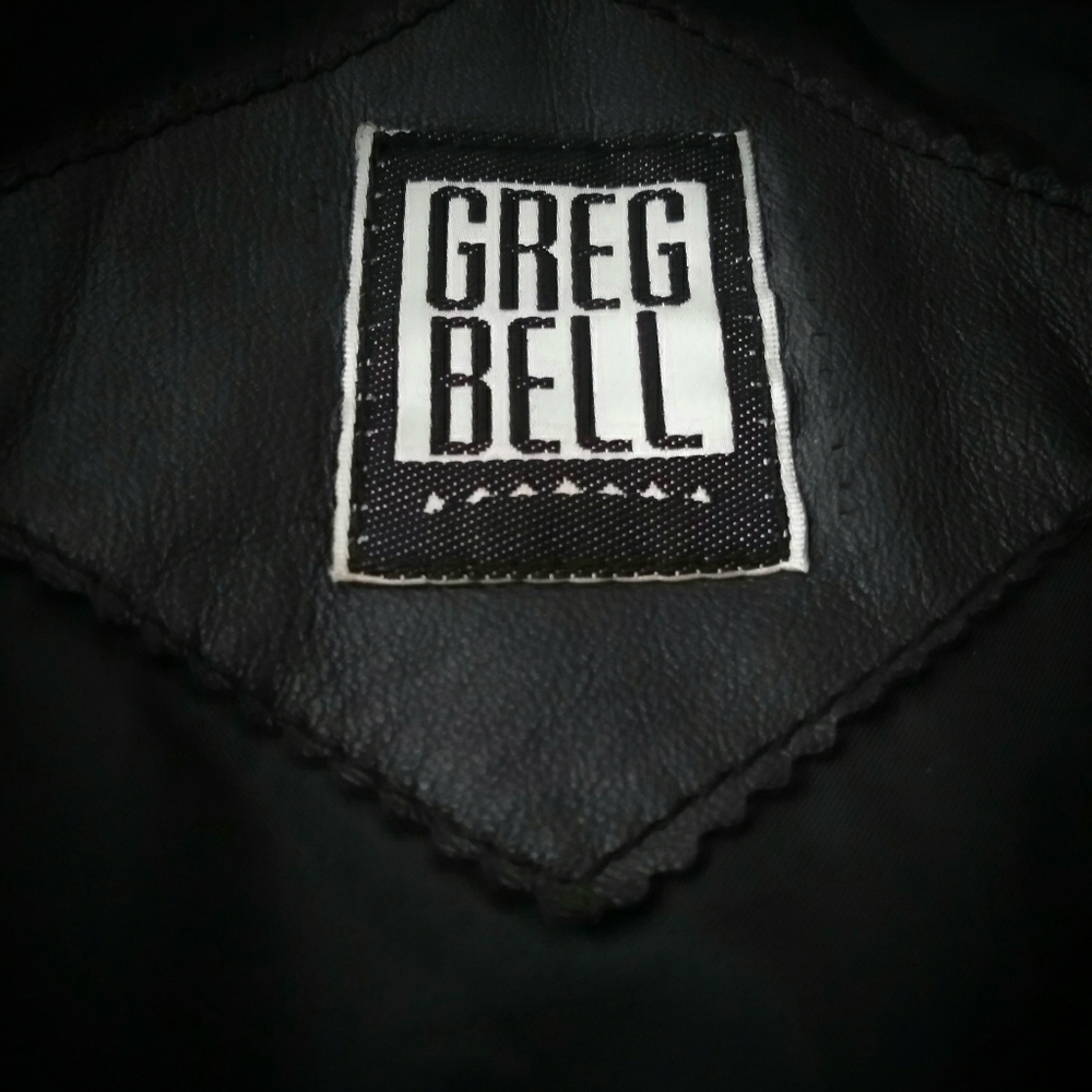 Greg Bell Black Leather Long Coat